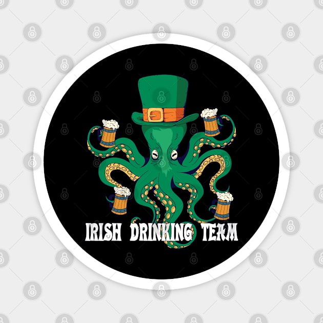 Irish Drinking Team Octopus Irish St Patrick's Day Magnet by az_Designs